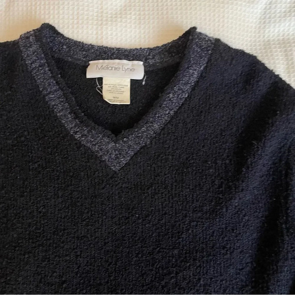 Vintage 90s‎ wool blend V neck  grandpa sweater M - Picture 6 of 8